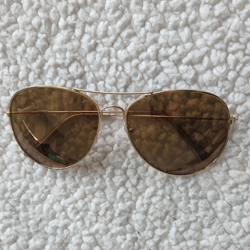 Anthropologie NEW Gold Aviator Sunglasses